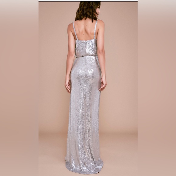 Tadashi Shoji Calypso Sequin Slit Gown - Picture 2 of 8